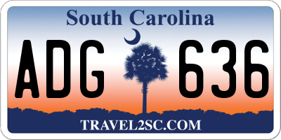 SC license plate ADG636