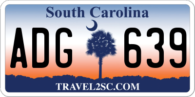 SC license plate ADG639