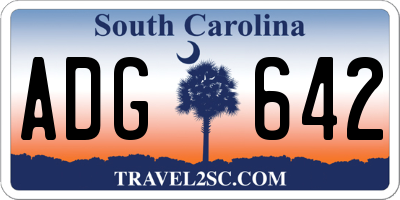 SC license plate ADG642