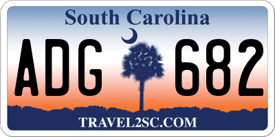 SC license plate ADG682