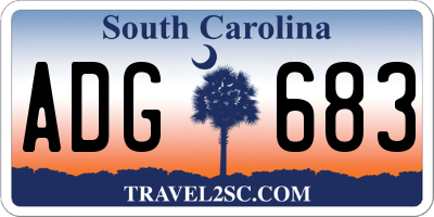 SC license plate ADG683