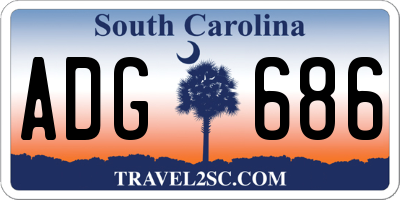 SC license plate ADG686