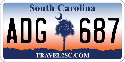 SC license plate ADG687
