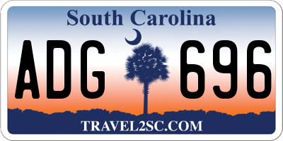 SC license plate ADG696