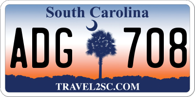 SC license plate ADG708