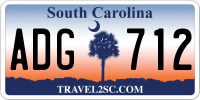 SC license plate ADG712