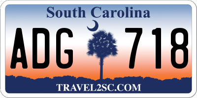 SC license plate ADG718