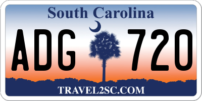 SC license plate ADG720
