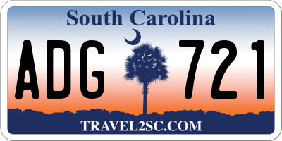SC license plate ADG721