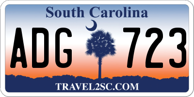 SC license plate ADG723