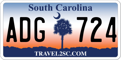 SC license plate ADG724