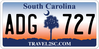 SC license plate ADG727