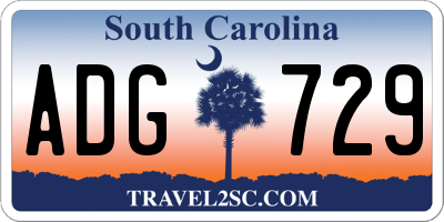 SC license plate ADG729
