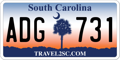 SC license plate ADG731