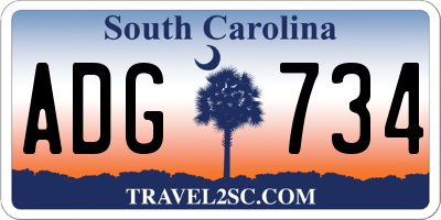 SC license plate ADG734