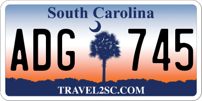 SC license plate ADG745