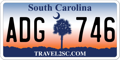 SC license plate ADG746