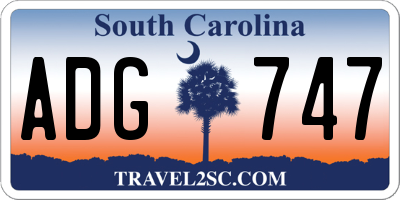 SC license plate ADG747