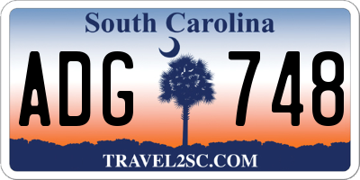 SC license plate ADG748