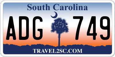 SC license plate ADG749