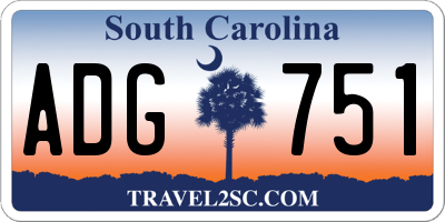 SC license plate ADG751