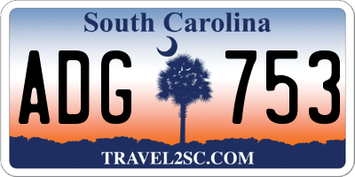 SC license plate ADG753