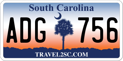 SC license plate ADG756