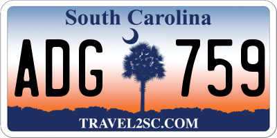 SC license plate ADG759