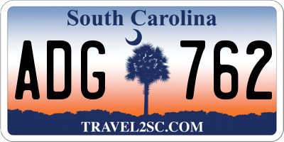 SC license plate ADG762