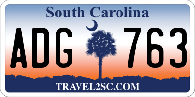SC license plate ADG763