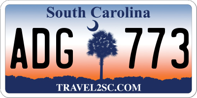 SC license plate ADG773