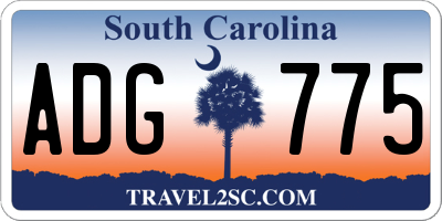SC license plate ADG775