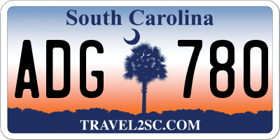 SC license plate ADG780