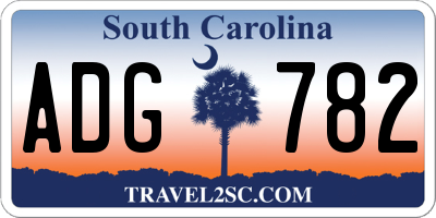 SC license plate ADG782