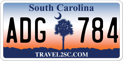 SC license plate ADG784