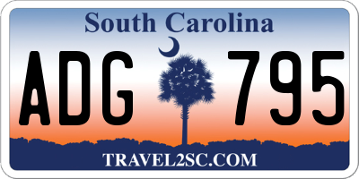 SC license plate ADG795