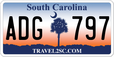 SC license plate ADG797