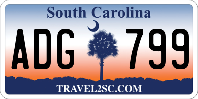 SC license plate ADG799