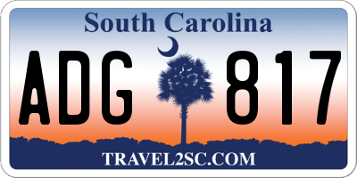 SC license plate ADG817