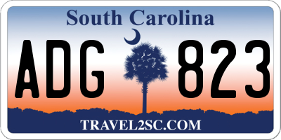 SC license plate ADG823