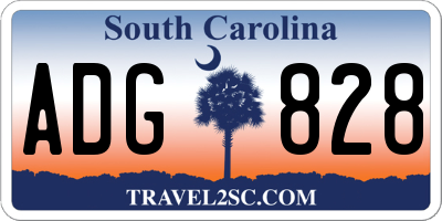 SC license plate ADG828