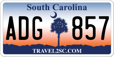 SC license plate ADG857