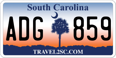 SC license plate ADG859