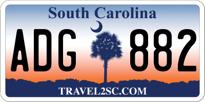 SC license plate ADG882