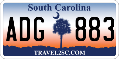 SC license plate ADG883