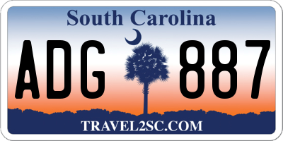 SC license plate ADG887