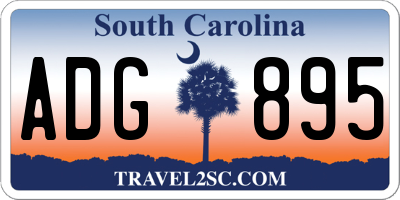 SC license plate ADG895