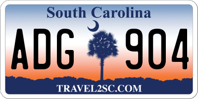SC license plate ADG904