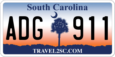 SC license plate ADG911