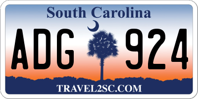 SC license plate ADG924